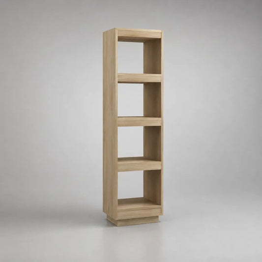 Libreria stretta a colonna in pannello truciolare melaminico, rovere naturale, 40 × 30 × 160 cm